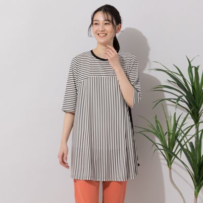 新品！ワコール ツモリチサト ストライプ ネコ花パジャマ(ワンピース