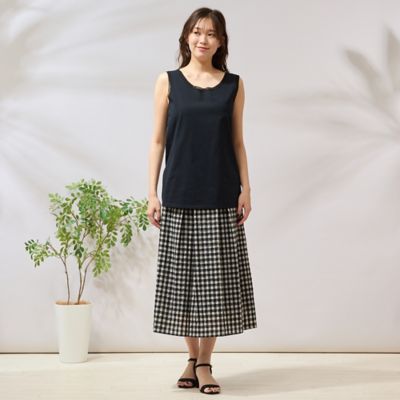 【手洗いＯＫ】チュール配色使いタンクトップ（５６１２３５０９）