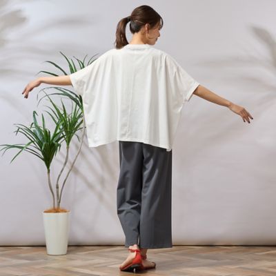 【手洗いＯＫ・綿１００％】世界地図プリント＆刺繍カットソー（５６１２３５１２）