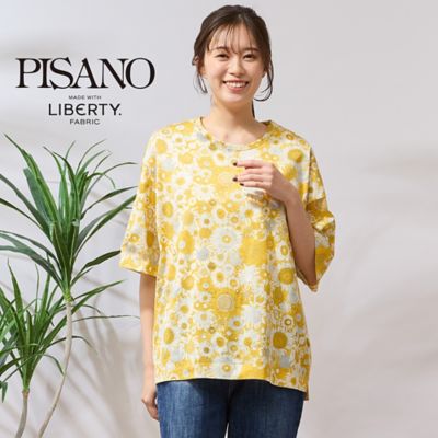PISANO/ピサーノ 【手洗いOK・綿100%・リバティコラボ】ひまわりプリントカットソー(56123514)