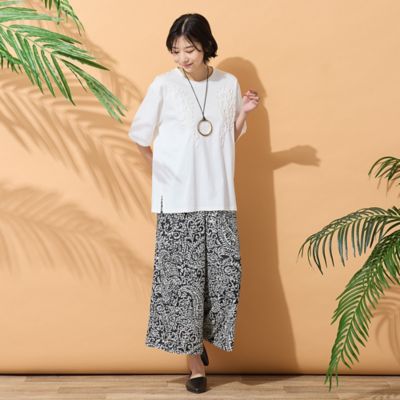 綿100％・手洗いOK】テープ刺繍カットソー（56123606