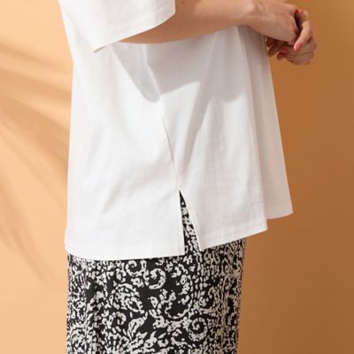 テープ刺繍カットソー 綿100％・手洗いOK】テープ刺繍カットソー（56123606
