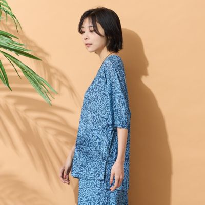 手洗いOK・セットアップ対応】ペイズリープリントカットソー
