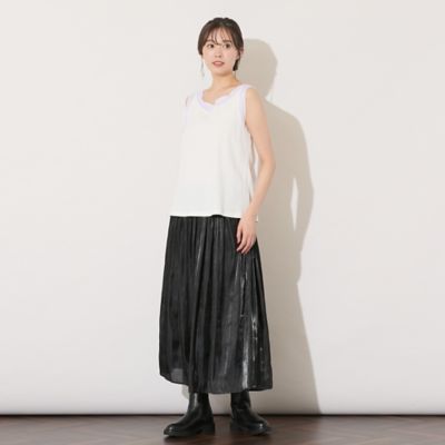 【手洗いＯＫ・接触冷感】シアー切り替えタンクトップ（５６１２４５０４）