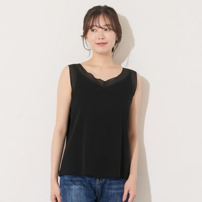 【手洗いＯＫ・接触冷感】シアー切り替えタンクトップ（５６１２４５０４）