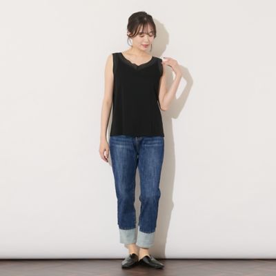 【手洗いＯＫ・接触冷感】シアー切り替えタンクトップ（５６１２４５０４）