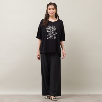 ラインストーン付きプリントＴシャツ（５６１２５４０１）