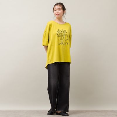 ラインストーン付きプリントＴシャツ（５６１２５４０１）