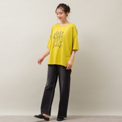 ラインストーン付きプリントＴシャツ（５６１２５４０１）
