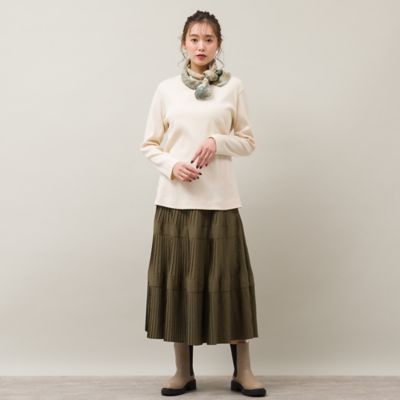 ラメ入りシンプルトップス（オフ、ベージュ）（５６１２６４０５）