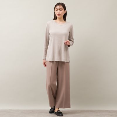 ラメ入りシンプルトップス（オフ、ベージュ）（５６１２６４０５）