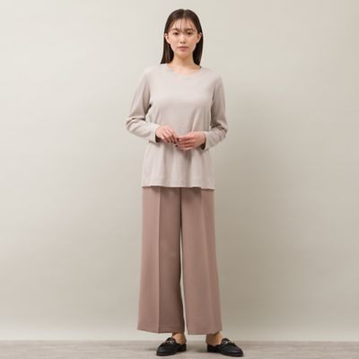 ラメ入りシンプルトップス（オフ、ベージュ）（５６１２６４０５）