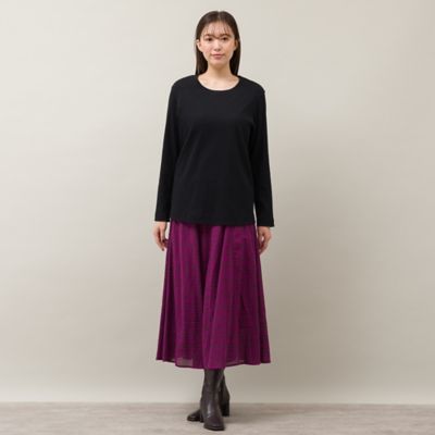 ラメ入りシンプルトップス（ブラック）（５６１２６４０５Ａ）