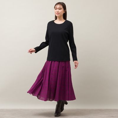 ラメ入りシンプルトップス（ブラック）（５６１２６４０５Ａ）