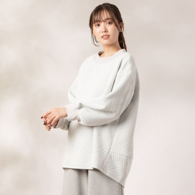 ＜PISANO＞キルトジャカード・バックヘム切り替えトップス（５６１２６４１３）