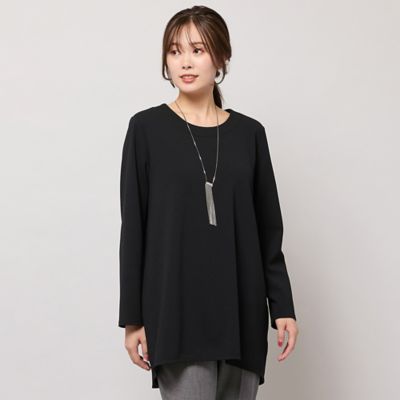 ＜PISANO＞【手洗いＯＫ・セットアップ対応】ジョーゼットジャージ・バックヘム切り替えトップ（５６１２６５０２）