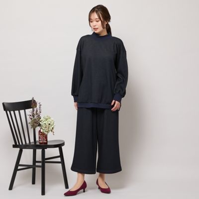 手洗いOK・セットアップ対応】裏起毛ハイネックトップ