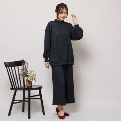 手洗いOK・セットアップ対応】裏起毛ハイネックトップ