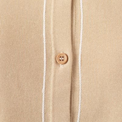 【手洗いＯＫ】バイカラー配色ライン入りニットカーディガン（５６１３１５０１）