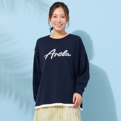 手洗いOK】『Anela』スパンコール刺繍ニット（56131602