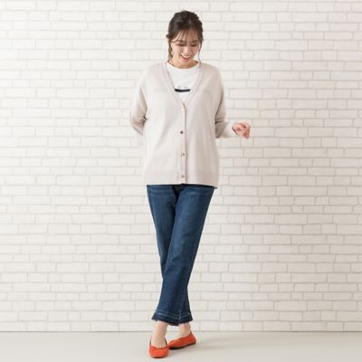 【手洗いＯＫ】Ｖネック・ＢＯＸシルエットカーディガン（５６１３２５０１）