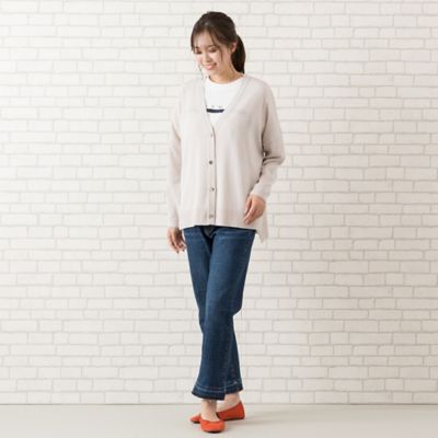 【手洗いＯＫ】Ｖネック・ＢＯＸシルエットカーディガン（５６１３２５０１）