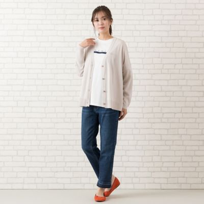 【手洗いＯＫ】Ｖネック・ＢＯＸシルエットカーディガン（５６１３２５０１）