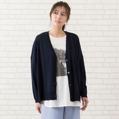 【手洗いＯＫ】Ｖネック・ＢＯＸシルエットカーディガン（５６１３２５０１）