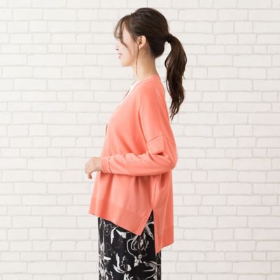 【手洗いＯＫ】Ｖネック・ＢＯＸシルエットカーディガン（５６１３２５０１）