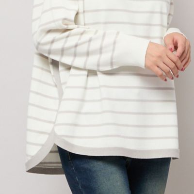 ハイネックボーダー柄ニットトップ（56136503） | PISANO