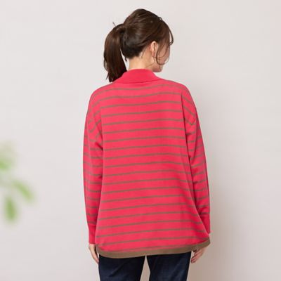 ハイネックボーダー柄ニットトップ（56136503） | PISANO