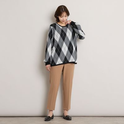 アーガイルチェックニットプルオーバー（56136601） | PISANO