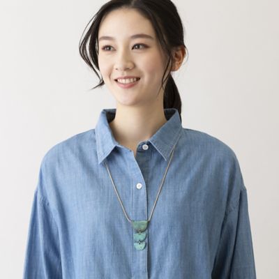＜PISANO＞アンティーク調・半輪３連ネックレス（５６１４２４１２）
