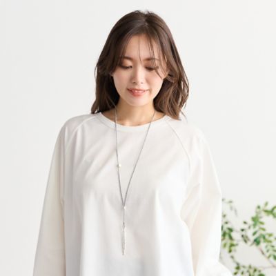 シルバー調モチーフ付きロングネックレス（５６１４２５０８）