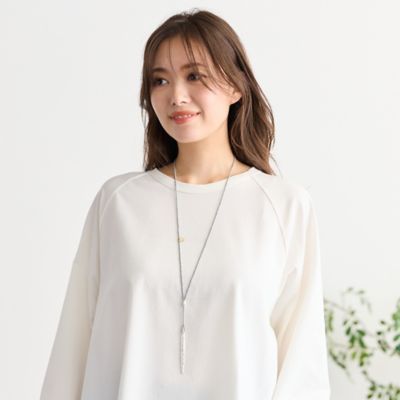 シルバー調モチーフ付きロングネックレス（５６１４２５０８）