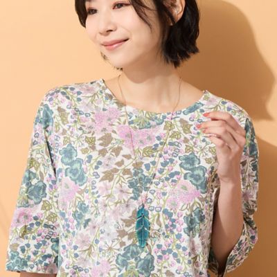 ＜PISANO＞アンティーク風フェザーモチーフネックレス（５６１４２６１３）