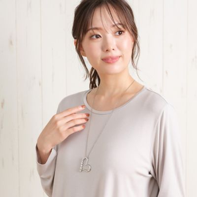 シルバーハートモチーフネックレス（５６１４５４０９）