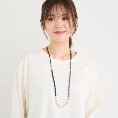 ＜PISANO＞ビーズグラデーションネックレス（５６１４５５０２）