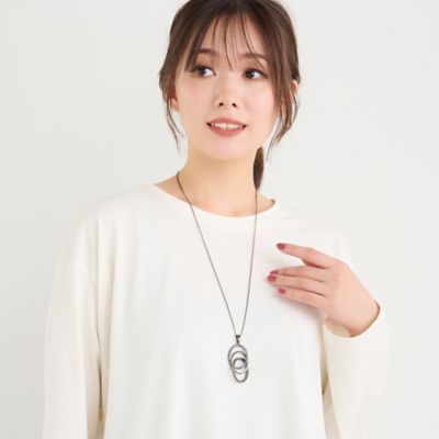 3連オーバルパーツネックレス（56145505） | PISANO