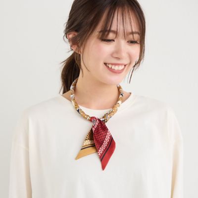 ＜PISANO＞スカーフ風・マグネットネックレス（５６１４５５１０）