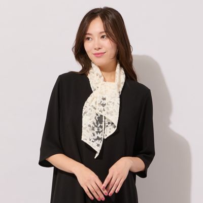 フラワー刺繍スリムストール（56162603） | PISANO/ピサーノ