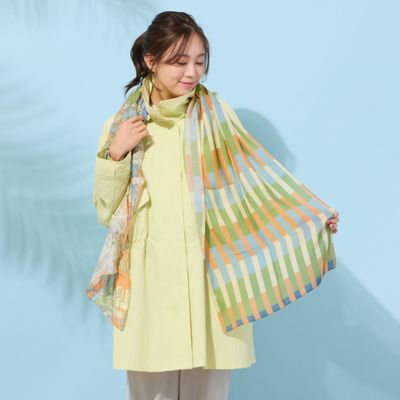 ボーダー×ポップイラストプリントストール（56162605