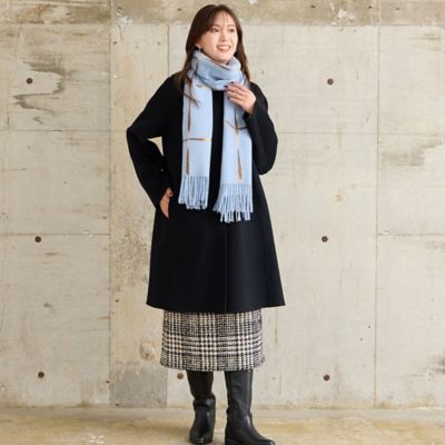 ロゴプレート付きフリンジビッグマフラー（５６１６５４１０）