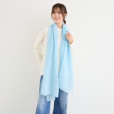PISANO/ピサーノ プレーンワイドストール(56165505) アオ スカーフ・ショール【三越伊勢丹/公式】