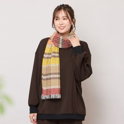 新品未使用　みちのくあかねかかい ORIZA 手織り マフラー フリンジ付き 新品未使用 みちのくあかねかかい ORIZA 手織り マフラー フリンジ付き