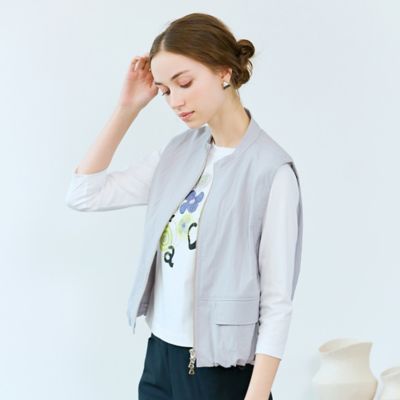 Liliane Burty Eclat (Women/小さいサイズ) /リリアンビューティ エクラ 【S・Mサイズ】ウォッシャブル前ファスナー ベスト(73002555)