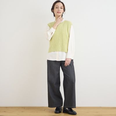 ホールガーメントニットベスト（73002651） | Liliane Burty