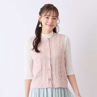 【Ｓ・Ｍサイズ】ウォッシャブル　ニットベスト（７３００３５２１）