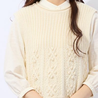 ローゲージニットベスト（73003652） | Liliane Burty Eclat