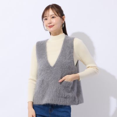 シャギーニットベスト（73006501） | Liliane Burty Eclat